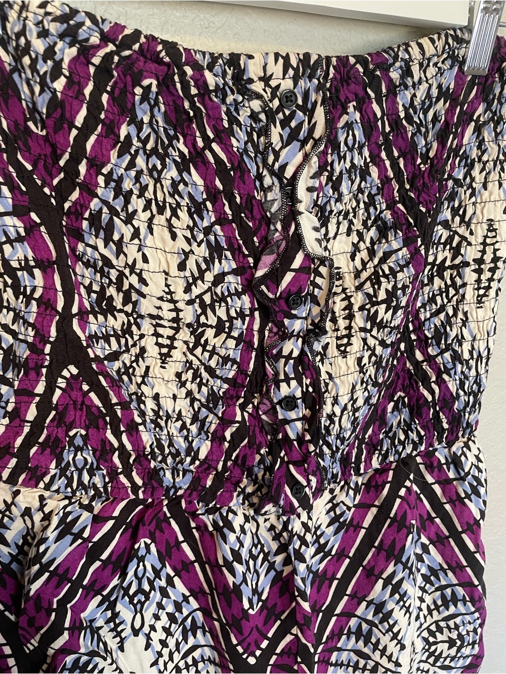 Purple Patterned Romper - Picture 2 of 5